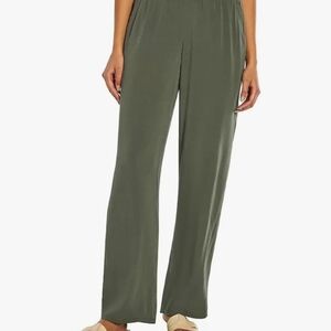 Three Dots Women's Relaxed Wide Leg Pant 100% Rayon Sz Medium